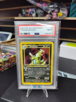 2001 POKEMON NEO DISCOVERY #12 TYRANITAR-HOLO PSA 8 - Image 1