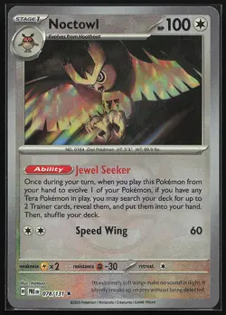 Noctowl (Master Ball Pattern) Holo #078/131 SV: Prismatic Evolutions Pokemon NM - Image 1