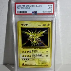 Pokemon Zapdos Expansion Pack Holo Rare 145 Japanese Basic 1996 PSA 9 - Image 1