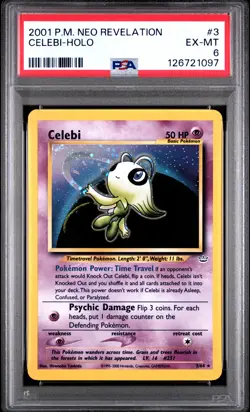 2001 POKEMON NEO REVELATION #3 CELEBI-HOLO PSA 6 - Image 1