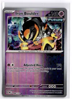 Iron Boulder (Poke Ball Pattern) 046/131 Holo Pokemon SV: Prismatic Evolutions N - Image 1