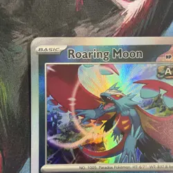 Pokemon Roaring Moon 065/131 Master Ball Prismatic Evolutions Rare Holo HP140 - Image 2