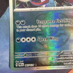 Pokemon Roaring Moon 065/131 Master Ball Prismatic Evolutions Rare Holo HP140 - Image 5