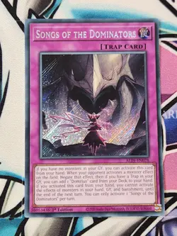 YUGIOH Songs of the Dominators, Secret Rare, Alin-En078 1st Edition - Image 1