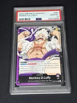 2024 One Piece EitNW OP09-061 Monkey.D.Luffy Leader PSA 10 - Image 1
