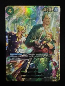 One Piece TGC Roronoa Zoro PRB02-006 SP The Azure Sea’s Seven (OP14) - Image 1