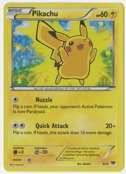 Pokemon - Pikachu (McDonald's Collection 2014 holo promo card - 5/12) - Image 1