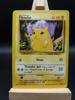Pokemon Common Card : Pikachu 58/102 (Base Set) - Image 1
