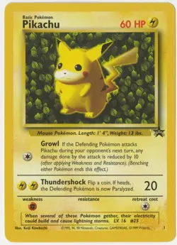 Pokemon - Pikachu (Black Star Wizards Of The Coast Pokemon League promo card, 1) - Image 1