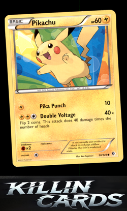 Pikachu 50/149 Pokemon Common Boundaries Crossed Card NM - Image 1