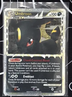 Umbreon Prime 86/90 Undaunted Holo Card MP Cond. (Whitening and Few Scratches) - Image 1