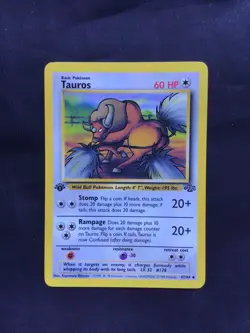 Pokemon Cards: Jungle 1st Edition Uncommon: Tauros 47/64 - Image 1