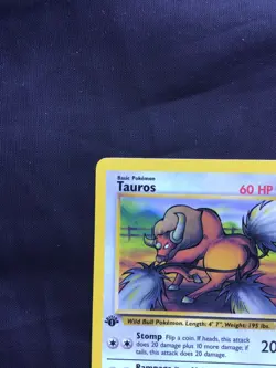 Pokemon Cards: Jungle 1st Edition Uncommon: Tauros 47/64 - Image 2