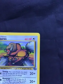 Pokemon Cards: Jungle 1st Edition Uncommon: Tauros 47/64 - Image 3