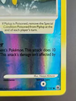 Piplup 72/100 Reverse Holo Pokemon Common Majestic Dawn Card LP - Image 5