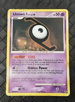 POKEMON CARD UNOWN (z) LV.16 Secret Wonders 72/132 2007 - Image 1