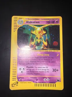 Alakazam H1/H32 Skyridge E Series 2003 Pokemon Card Holo NEAR MINT - Image 2