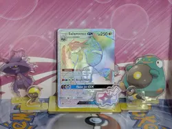 Pokemon TCG Salamence GX Dragon Majesty Holo Card 73/70 Rainbow Secret Rare - Image 1
