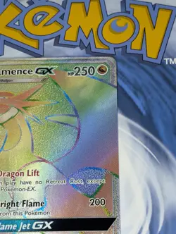 Pokemon TCG Salamence GX Dragon Majesty Holo Card 73/70 Rainbow Secret Rare - Image 4