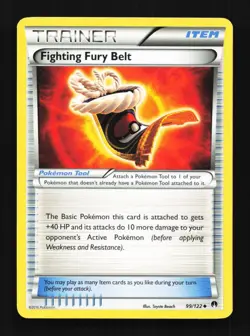 Fighting Fury Belt 99/122 LP BREAKpoint English Pokemon Card TCG - Image 1