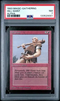 1993 MTG Magic the Gathering Card Alpha Hill Giant - PSA 7 - Image 1
