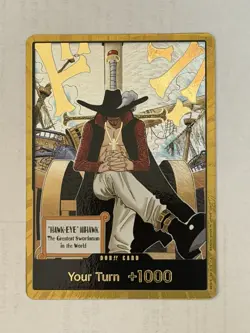 DON!! Card (Dracule Mihawk) (Gold) The Azure Sea's Seven Foil - Image 1