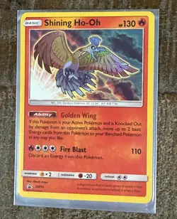 Shining Ho-Oh SM70 Shiny Holo Promo Pokemon Card - Image 1
