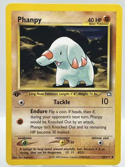 Phanpy 43/111 Neo Genesis 1st Ed Non Holo WotC 2000 Vintage Pokemon TCG Card - Image 1