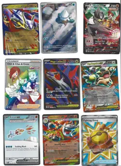 Pokemon Lot Mega EX Rare Alt Art TG Rainbow Hits (9) cards - Image 1