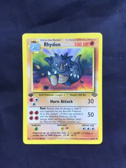 Pokemon Cards: Jungle 1st Edition Uncommon: Rhydon 45/64 - Image 1