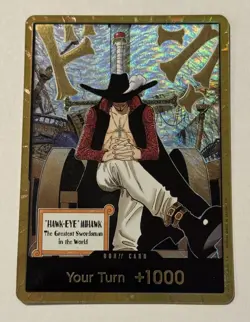 OP14 Gold DON!! Card Hawk Eye Mihawk The Azure Seas Seven One Piece ENGLISH NM - Image 1