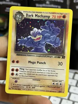 #3 Dark Machamp 10/82 Team Rocket 2000 Holo Rare SWIRL WOTC Pokemon Card TCG - Image 4