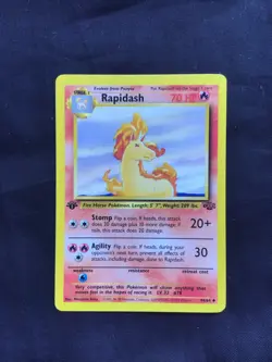 Pokemon Cards: Jungle 1st Edition Uncommon: Rapidash 44/64 - Image 1