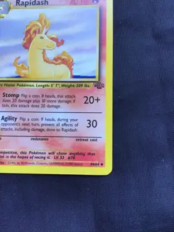 Pokemon Cards: Jungle 1st Edition Uncommon: Rapidash 44/64 - Image 4