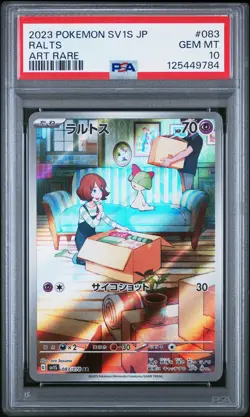 PSA 10 Ralts 083/078 Art Rare Sv1s-scarlet EX Pokemon Japanese Card - Image 1
