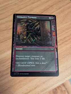 MTG Withering Torment Duskmourn NM Showcase FOIL - Image 1