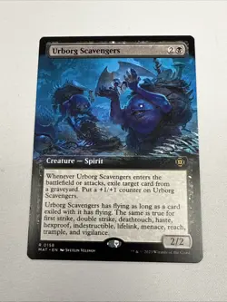MTG Misprint Error Miscut Urborg Scavengers Extra Material Black Creature Spirit - Image 1