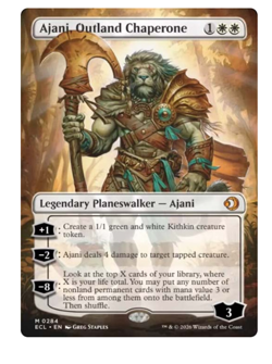 Ajani, Outland Chaperone - Borderless Lorwyn Eclipsed MTG - Image 1