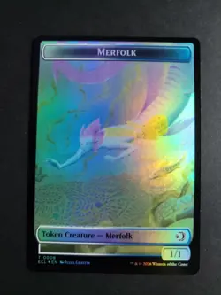 Merfolk / Worm (Foil) Token MTG Lorwyn Eclipsed - Image 1