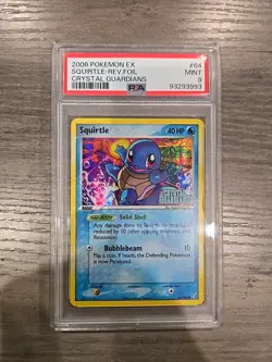 PSA 9 MINT 2006 Pokemon Squirtle Stamped Reverse Holo 64/100 Crystal Guardians - Image 3