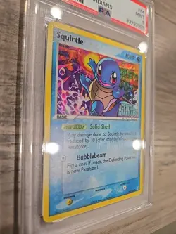 PSA 9 MINT 2006 Pokemon Squirtle Stamped Reverse Holo 64/100 Crystal Guardians - Image 4