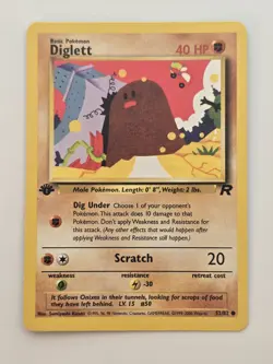 Diglett 52/82 First Edition Team Rocket Nm Condition Pokemon Tcg - Image 1