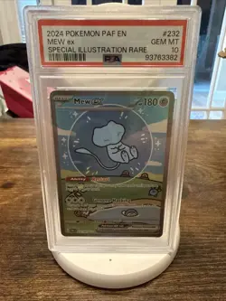 Pokemon TCG Paldean Fates Mew EX Special Illustration #232 PSA 10 Gem MT - Image 1
