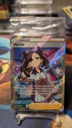 Pokemon TCG - SEALED Marnie SWSH121 Full Art Promo & SWSH120 Signature Holo x 3 - Image 1