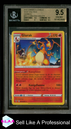 CHARIZARD R 2020 POKEMON SWORD AND SHIELD VIVID VOLTAGE GERMAN 25 BGS 9.5 - Image 1