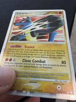 Pokemon TCG Lucario LV.X Holo Foil Card Mysterious Treasures 122/123 NM - Image 2