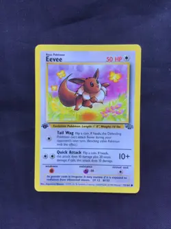 Pokemon Cards: Jungle 1st Edition Common: Eevee 51/64 - Image 1
