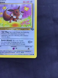 Pokemon Cards: Jungle 1st Edition Common: Eevee 51/64 - Image 4