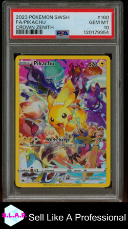 PIKACHU POKEMON 2023 SWSH CROWN ZENITH PSA 10 - Image 1