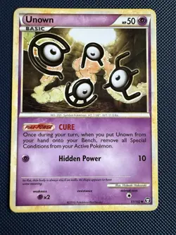 Unown 51/102 HGSS Triumphant Uncommon Regular Pokemon Card TCG - Image 1